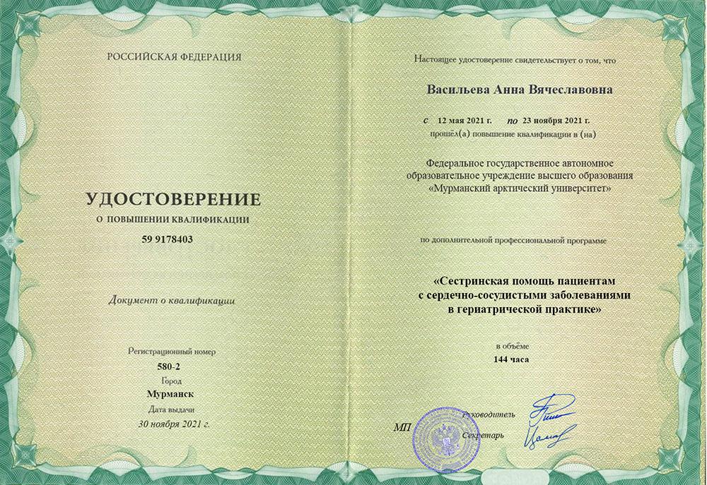 Повышение квалификации 1 Васильева