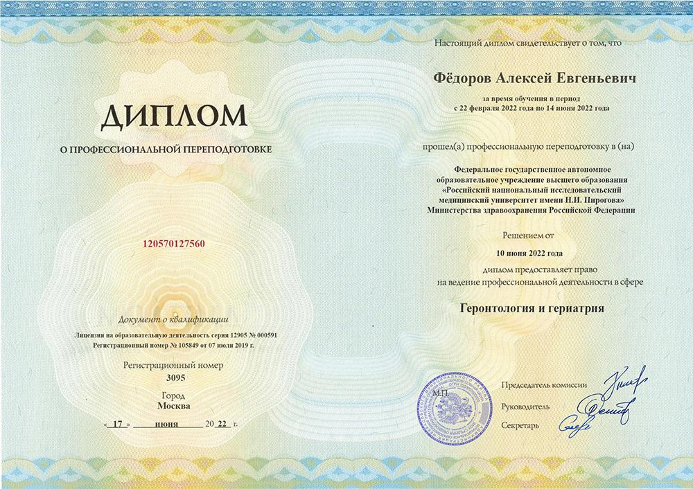 Профессиональная переподготовка Фёдоров